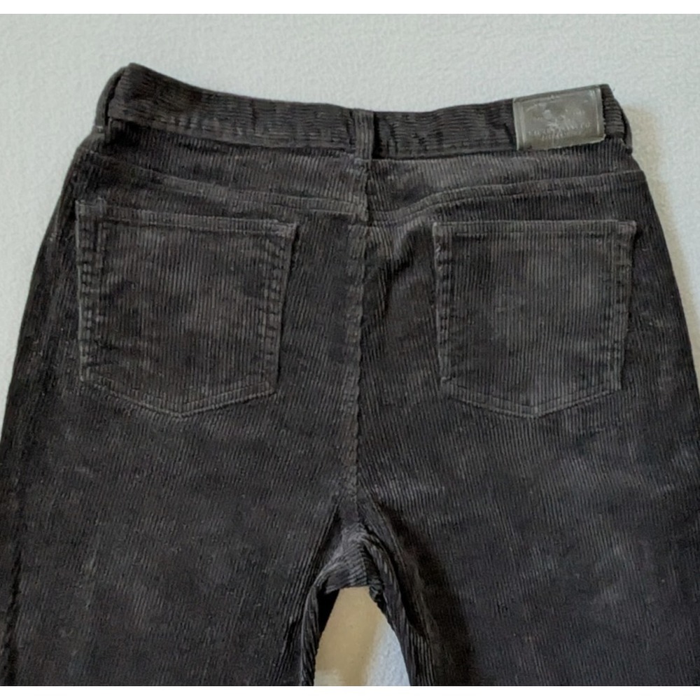 Lauren Jeans Co Corduroy Pants Womens 14P Black Stretch Classic Straight Leg - Picture 6 of 9